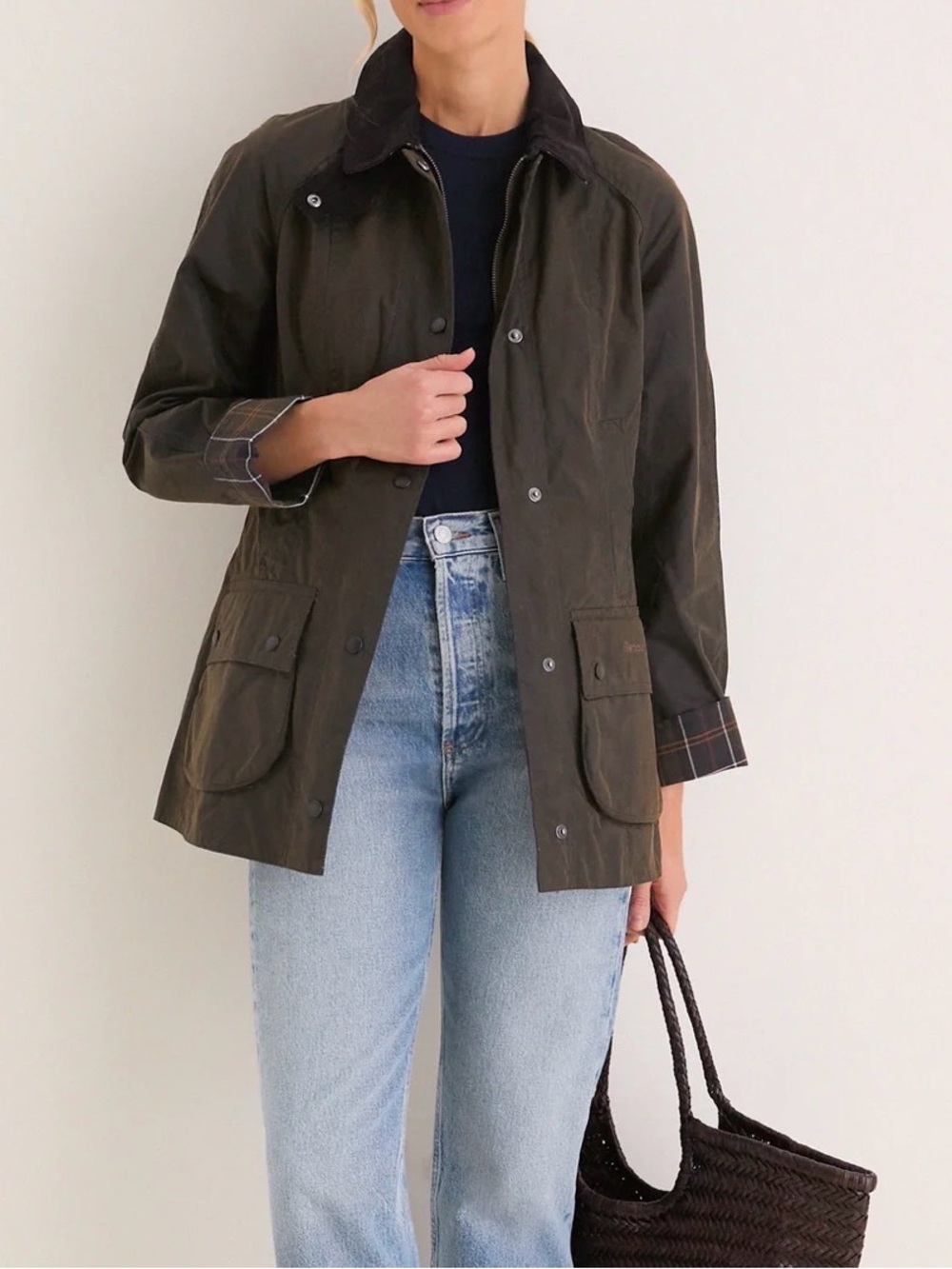 BARBOUR wax tartan jacket